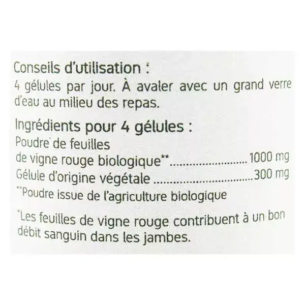 Nat & Form Bio Vigne Rouge 200 gélules végétales