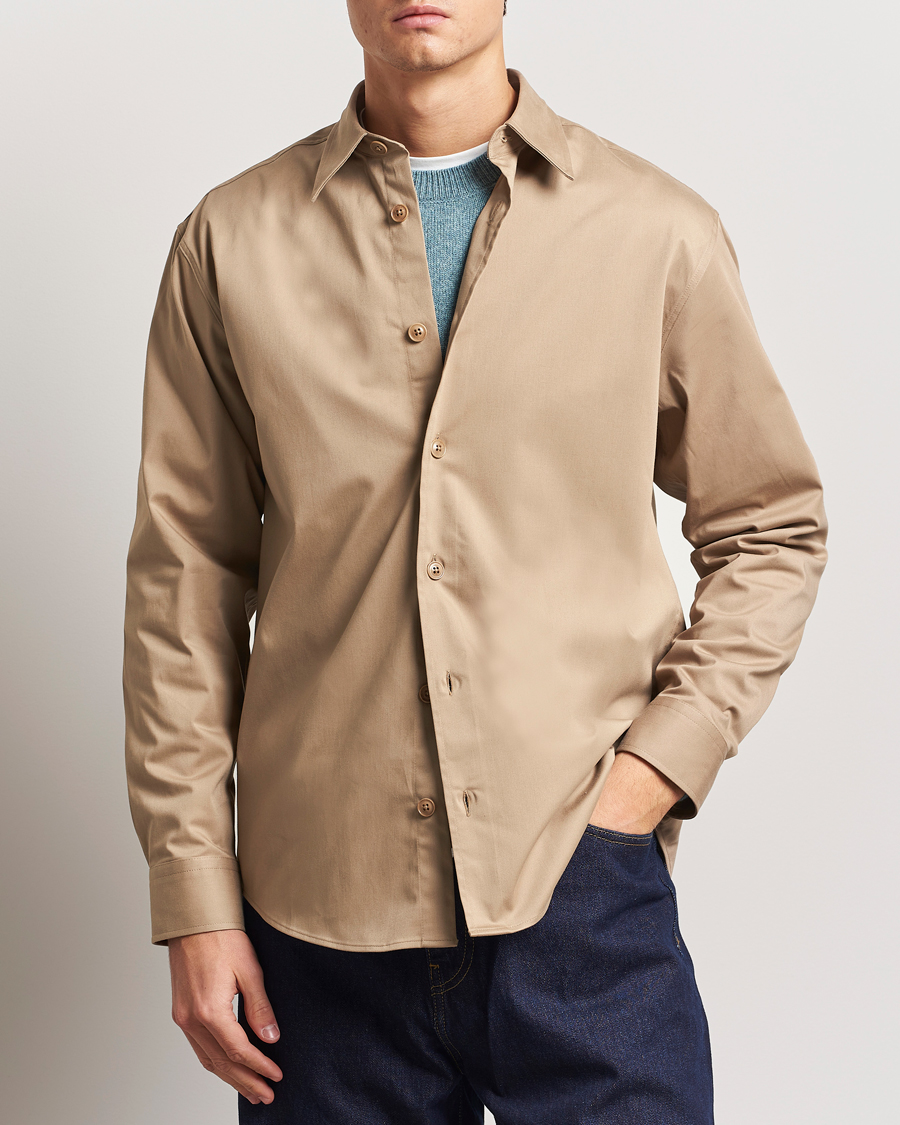NN07 Quinsy Cotton Overshirt Timber Wolf