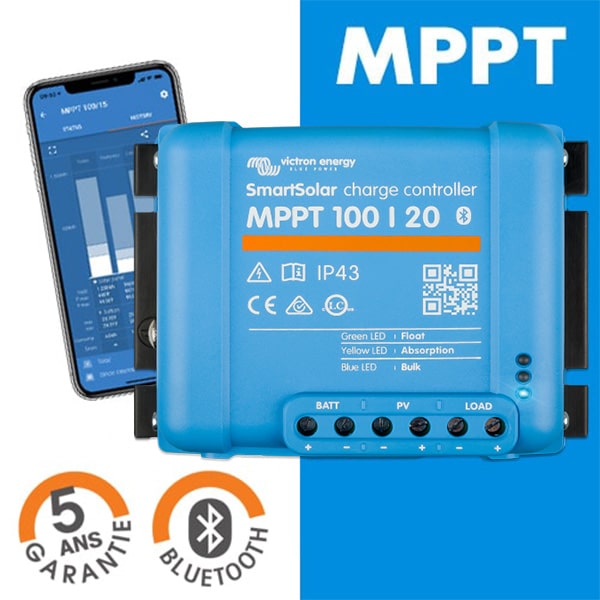 Régulateur de charge MPPT Victron SmartSolar 100-20A  290W