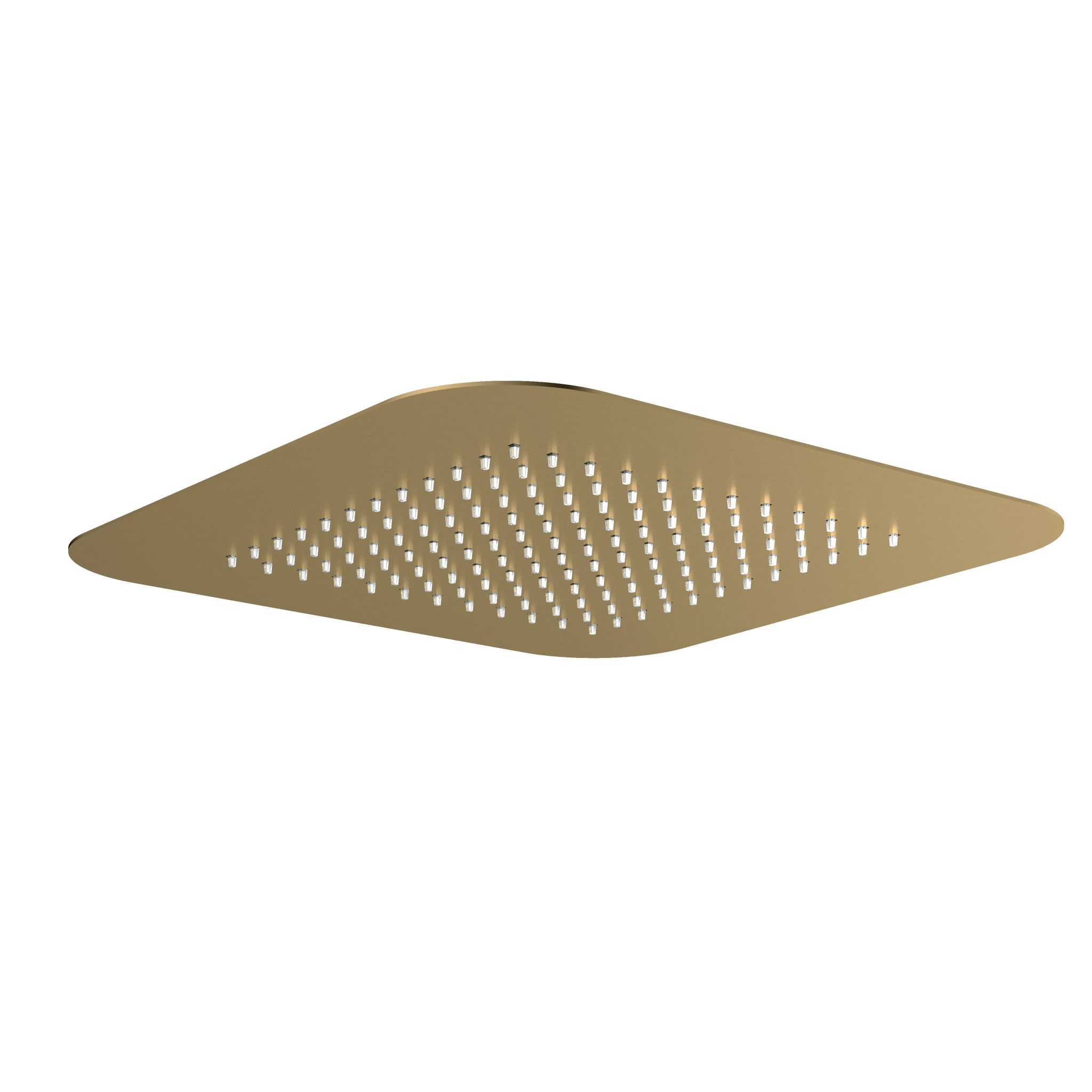 Hotbath Gal inbouw hoofddouche 42x42cm geborsteld messing PVD