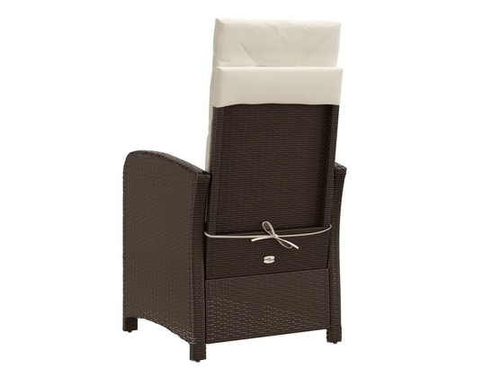 VIDAXL - Chaise inclinable de jardin repose-pied marron résine tress...