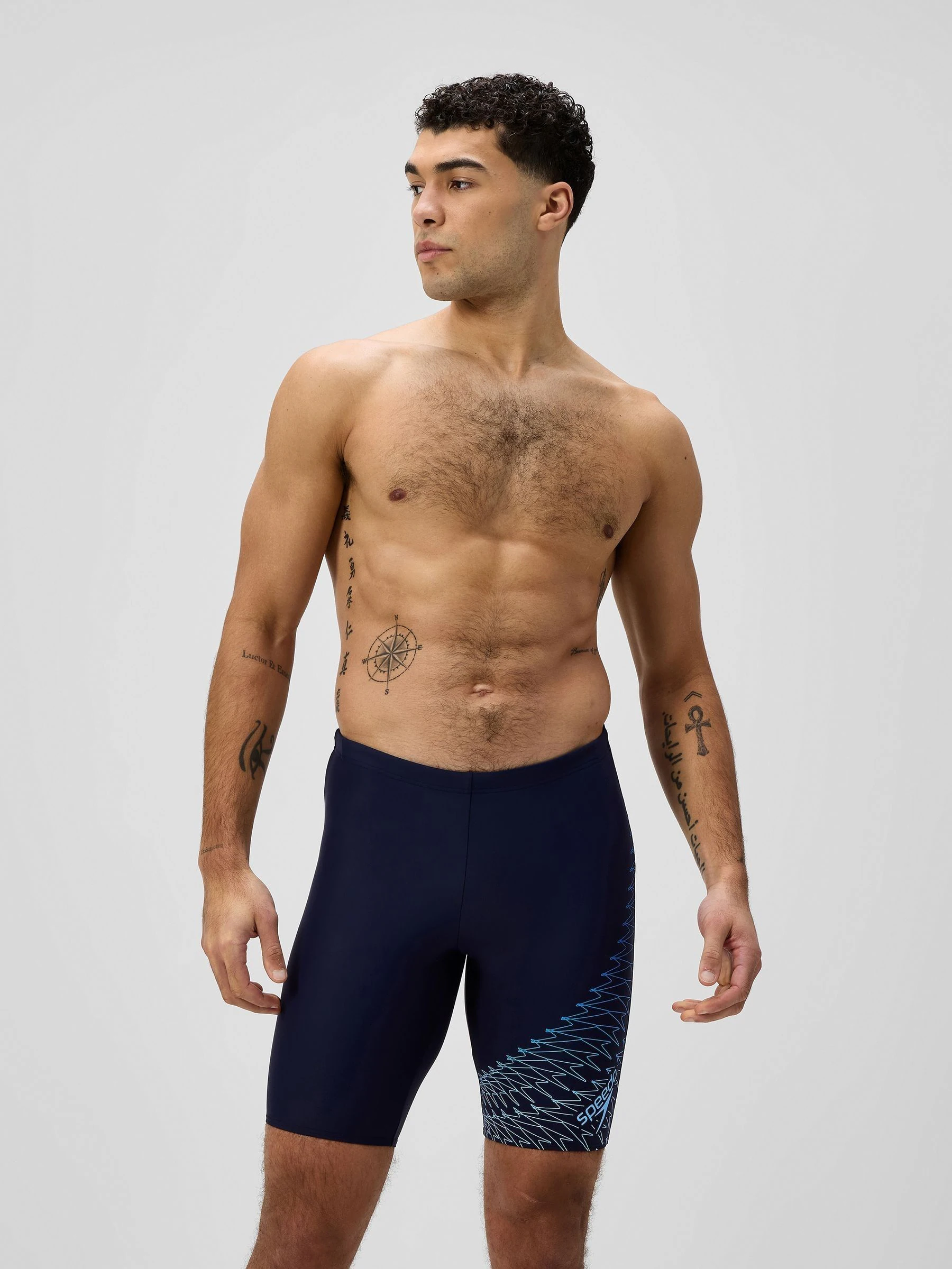 Blauw - Speedo Medley Jammer zwemshorts met logo voor heren