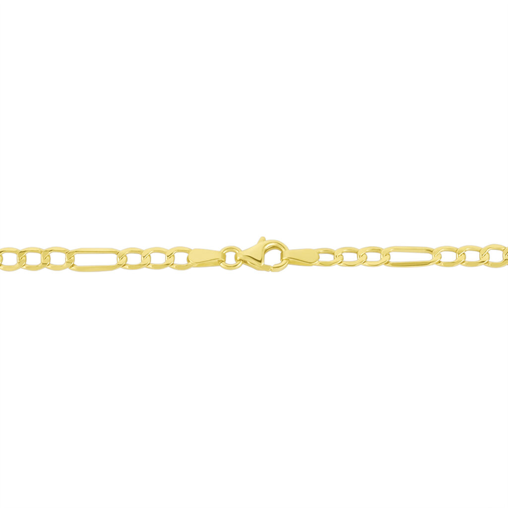 Collier Cameo Maille Alternée 1/3 Or Jaune