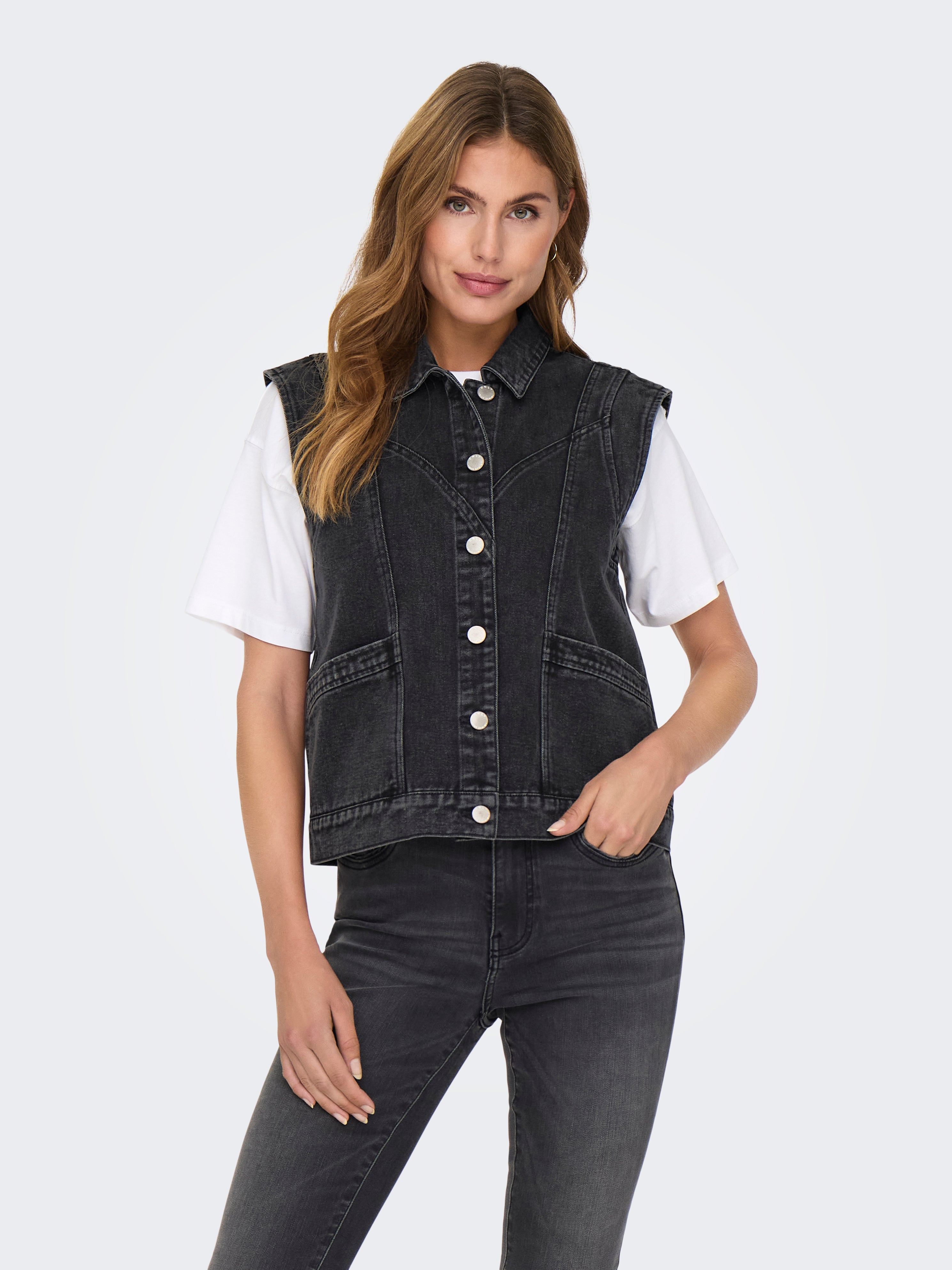 ONLKENNEDY Weste Washed Black