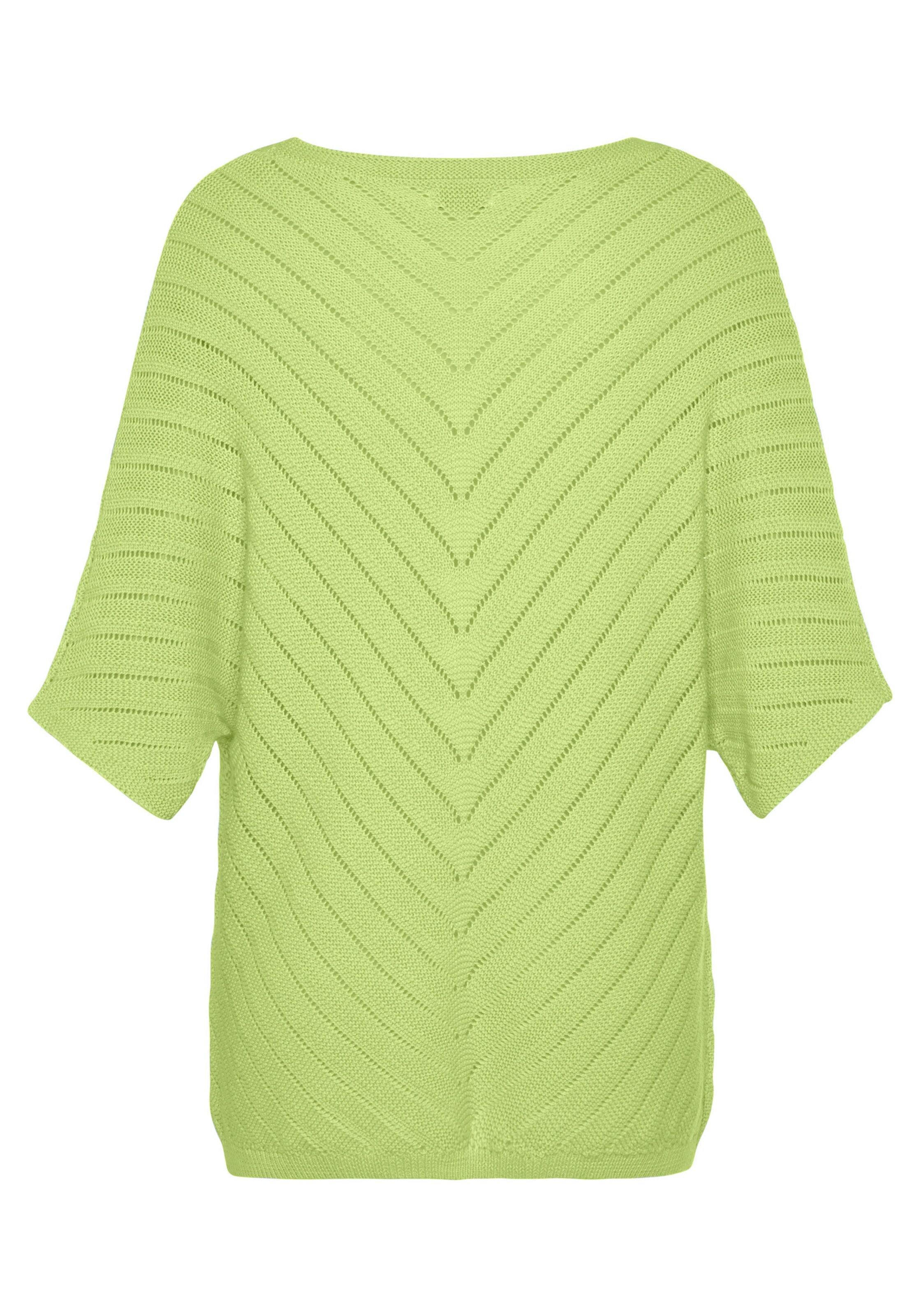 LASCANA Ajourpullover in limone