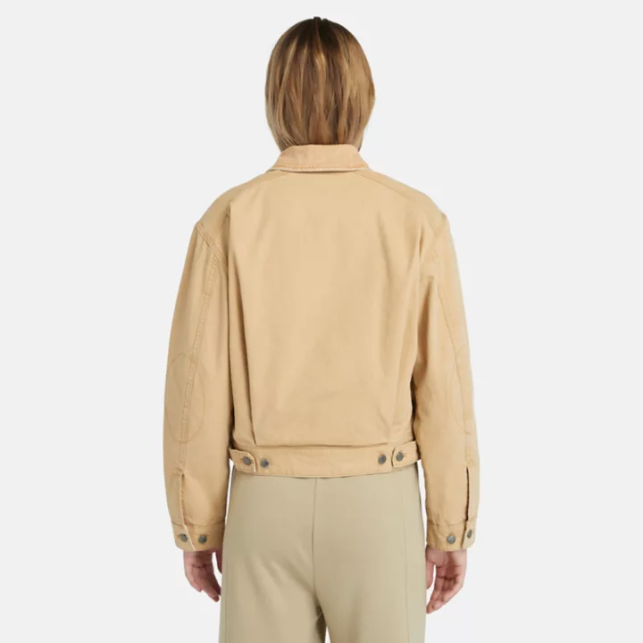 Veste en toile délavée Strafford pour femme en beige