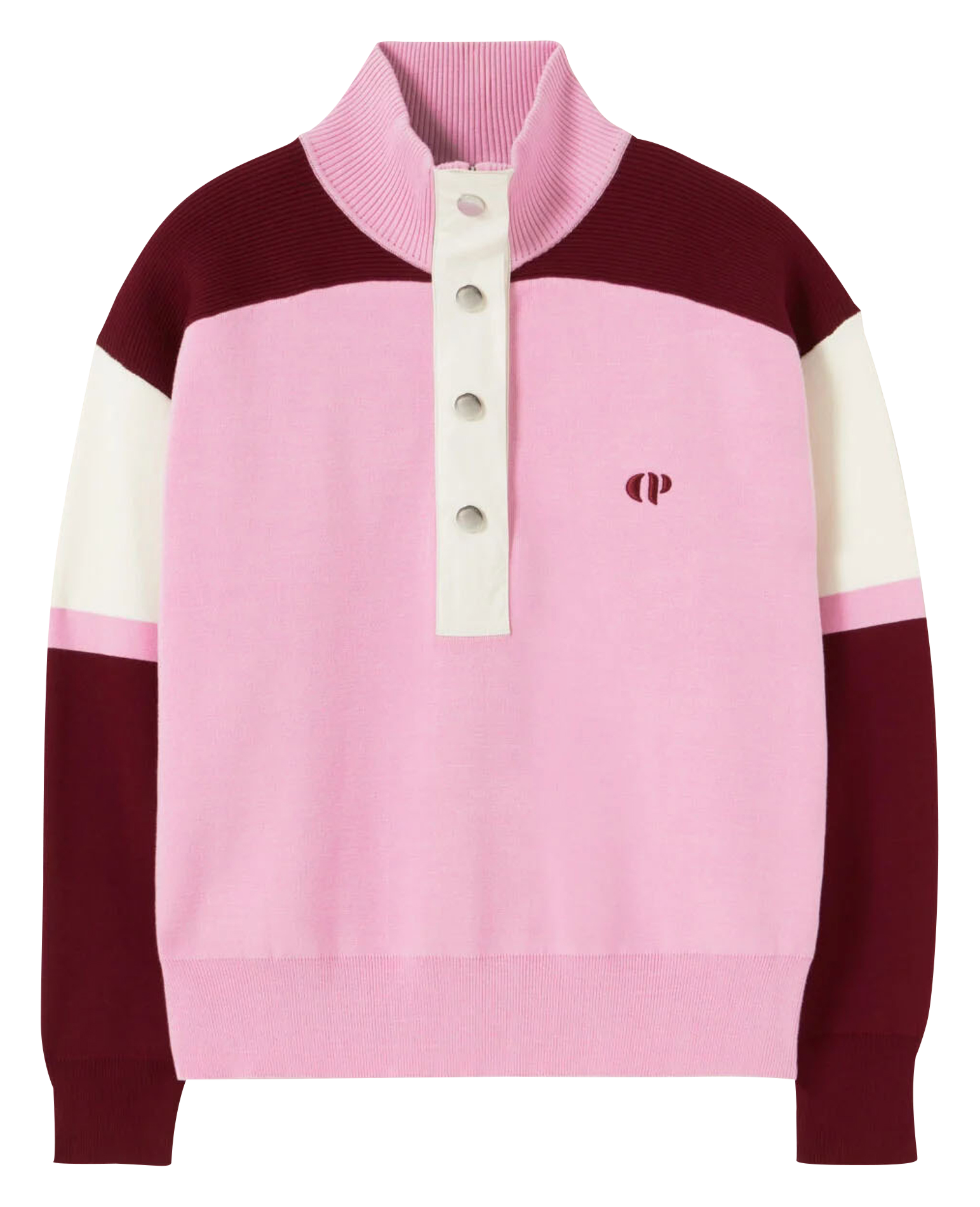 Sweat ample col camionneur | Rose