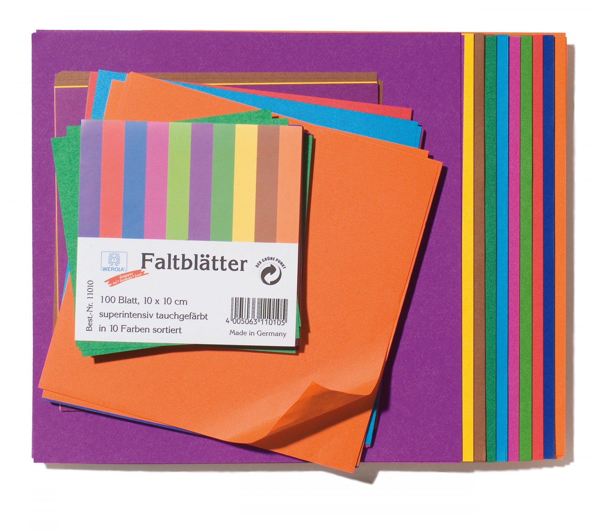 Origami Faltblätter, durchgefärbt, mix pack