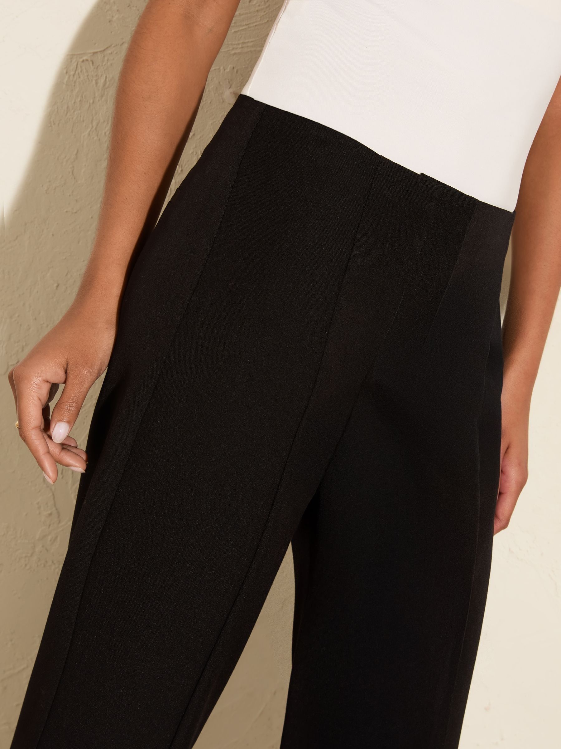 Zwart - Friends Like These Premium Bootcut Seam Detail Tailored Trousers