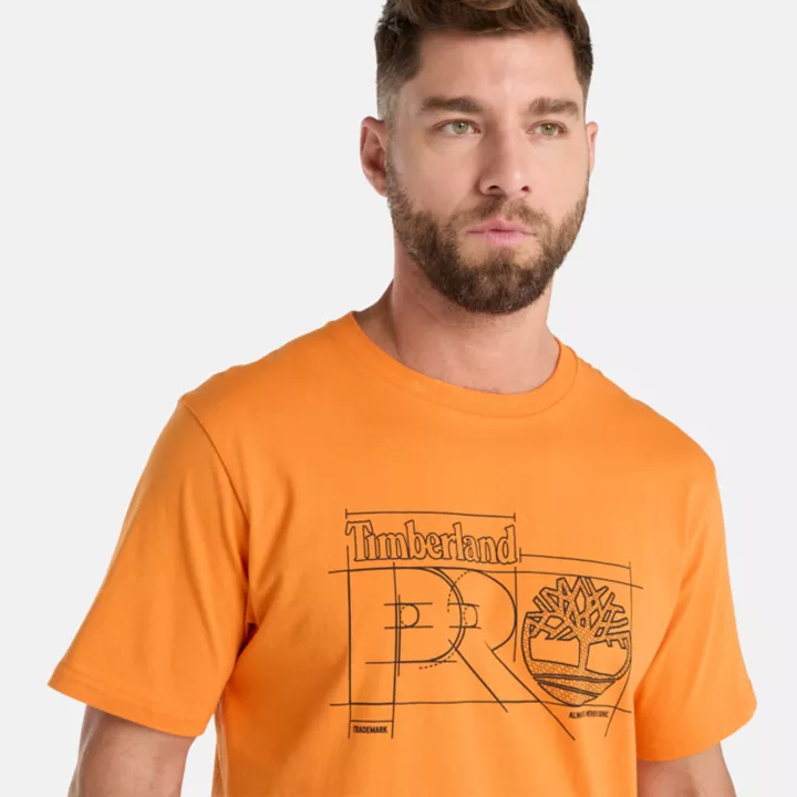 T-shirt Timberland PRO Innovation Blueprint pour homme en orange