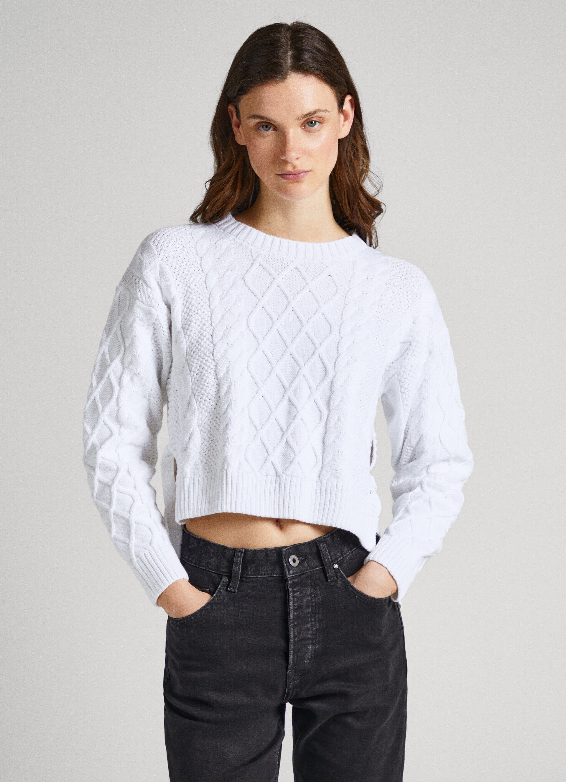 Camiseta TIG cropped - branca