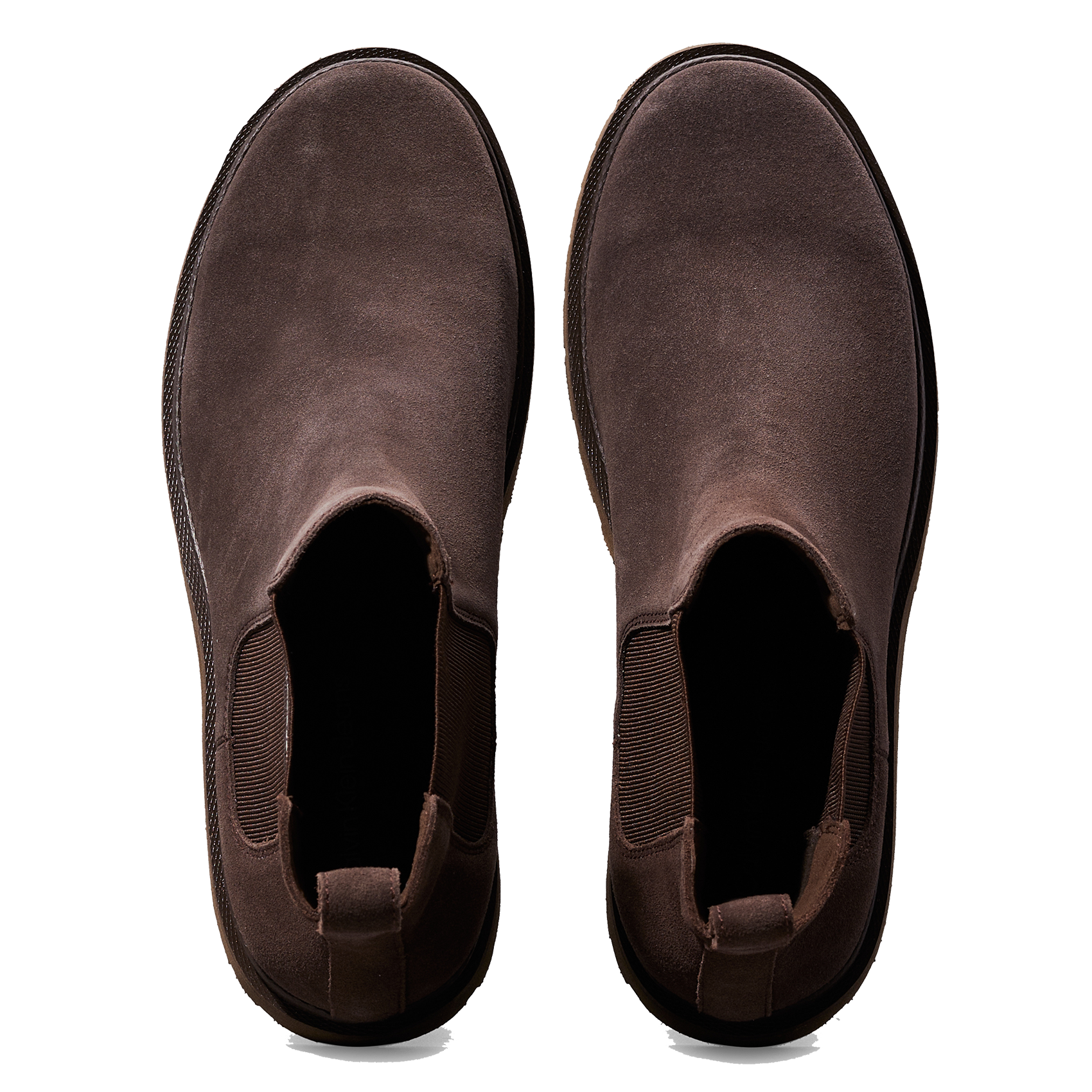 Bottines en cuir velours | Marron
