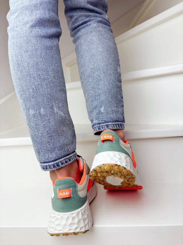 No Name - Sneakers CARTER JOGGER Dove/Orange