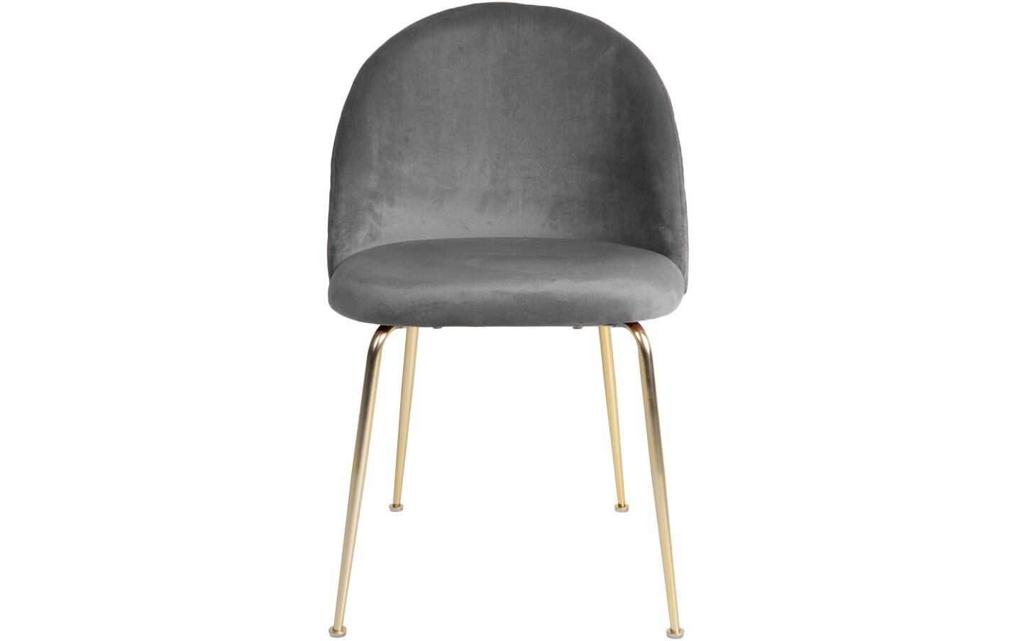 Stuhl Geneve 2 Stück, 78 x 52 cm, Gold/Grau<br>Elegante Esszimmerstühle mit gesteppter Rückseite