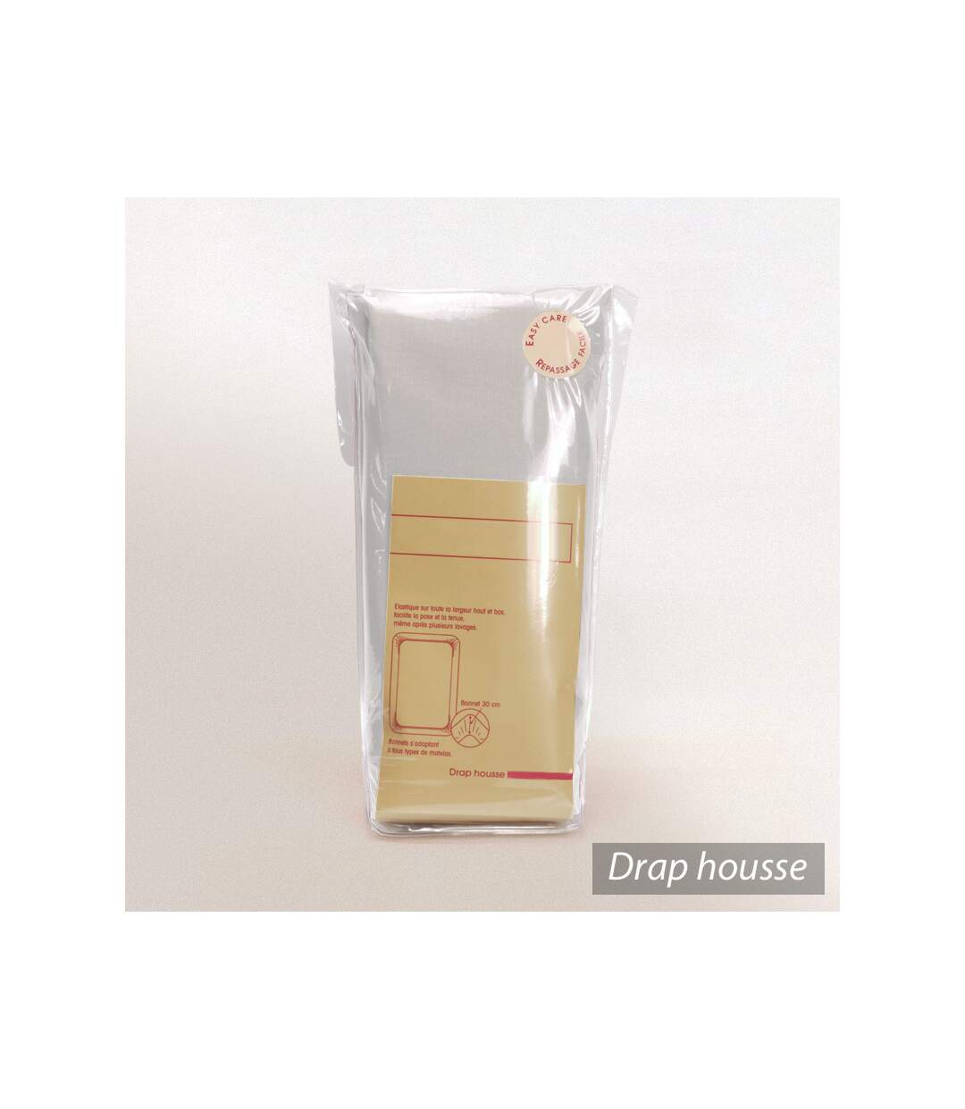Drap housse uni 140x190 cm coton ALTO Calcium