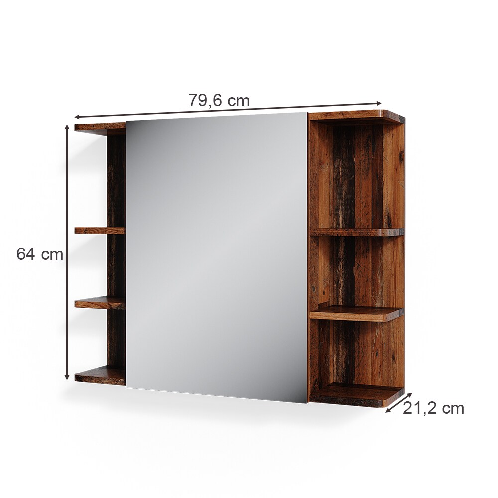 Vicco Spiegelschrank Badspiegel Wandspiegel Fynn Old Style Spiegel Badmöbel