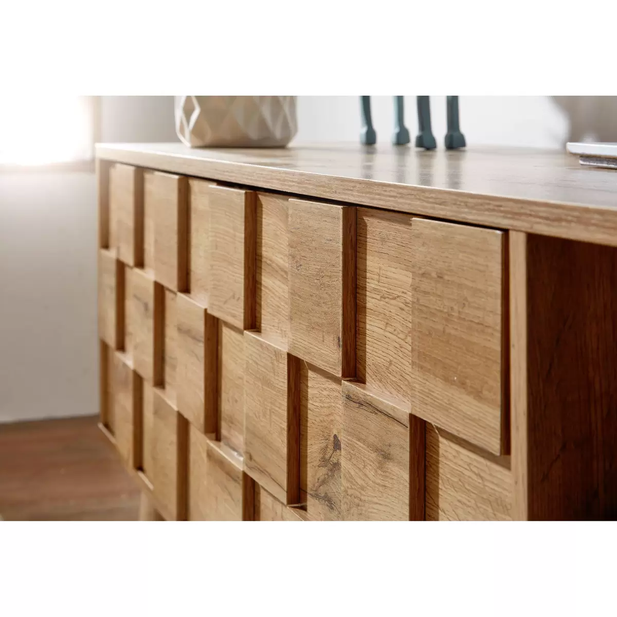 Lowboard Wohnling TV Schrank Eiche