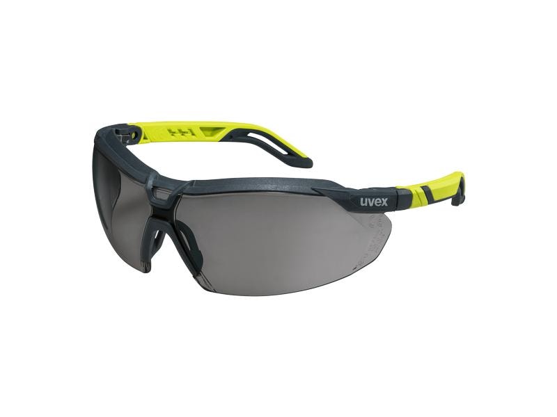 uvex Schutzbrille i-5, Grau Bügelbrille mit weicher, flexibler Nasenauflage