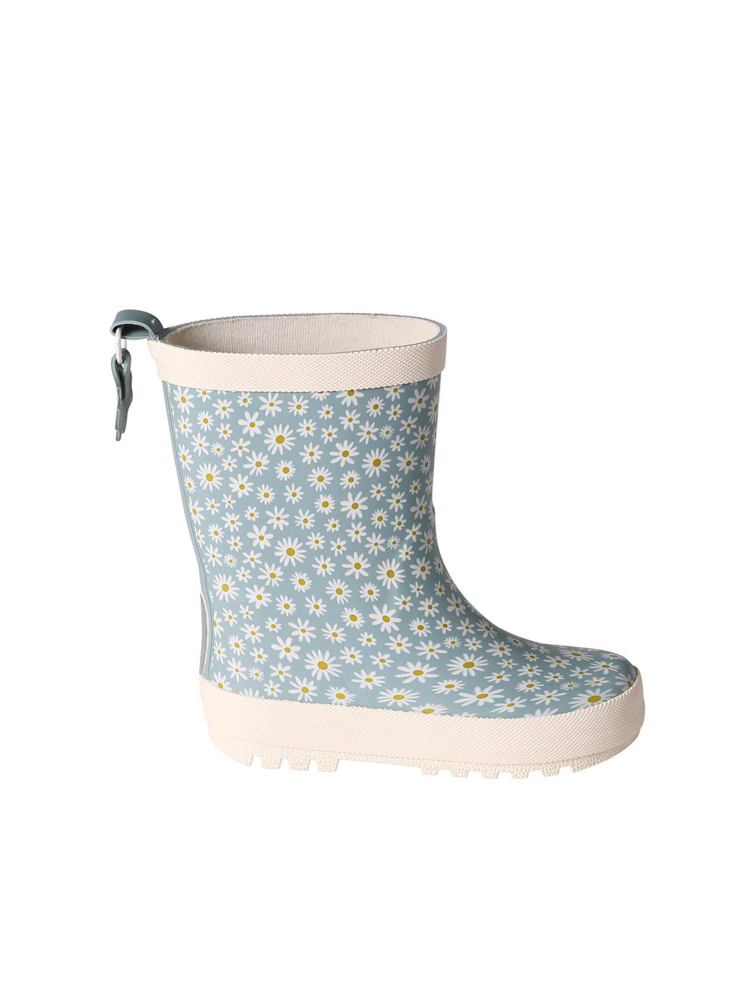 Vertbaudet Kinder Gummistiefel hellblau gänseblümchen