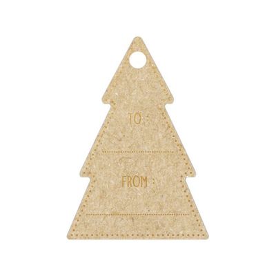 Clairefontaine - 12 Étiquettes cadeau kraft - sapins - 8 x 16 cm