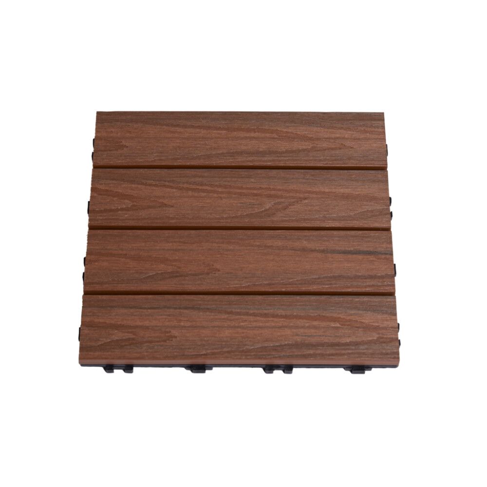 TERRASSEFLIS HORTUS KOMPOSITT 30X30CM TEAK 4-PAK
