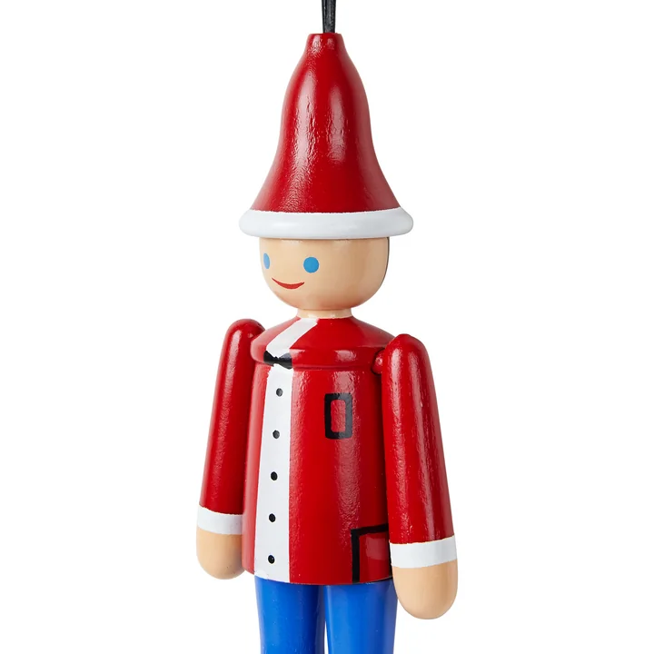 Kay Bojesen - Weihnachtsjunge Ole und Weihnachtsmädchen Lise, rot / blau / weiss