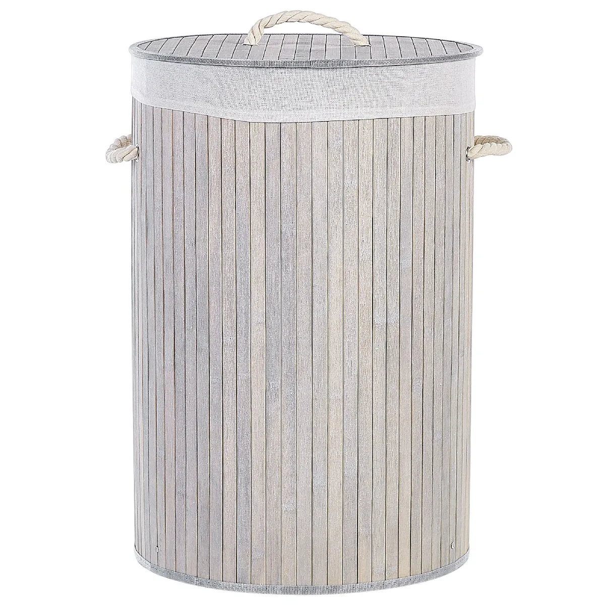 Beliani Panier bambou gris 60 cm SANNAR