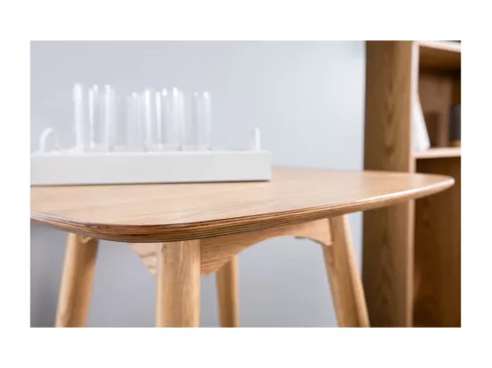 Table haute carrée frêne scandinave L60 cm BALTIK