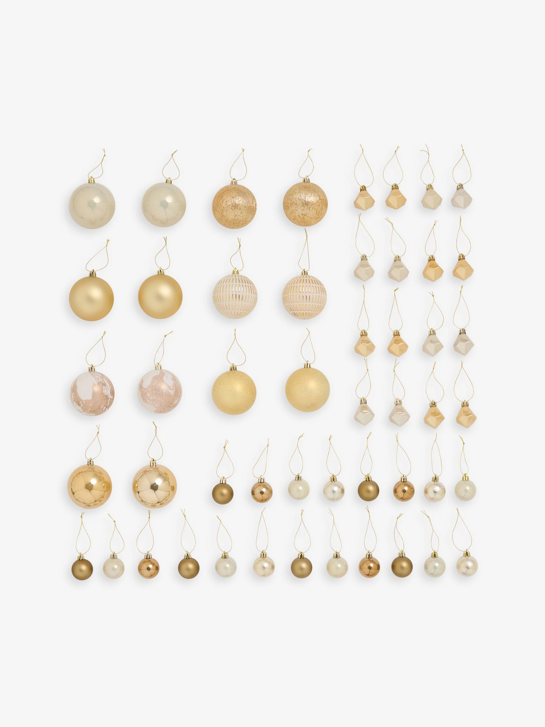Set van 50 onbreekbare kerstballen