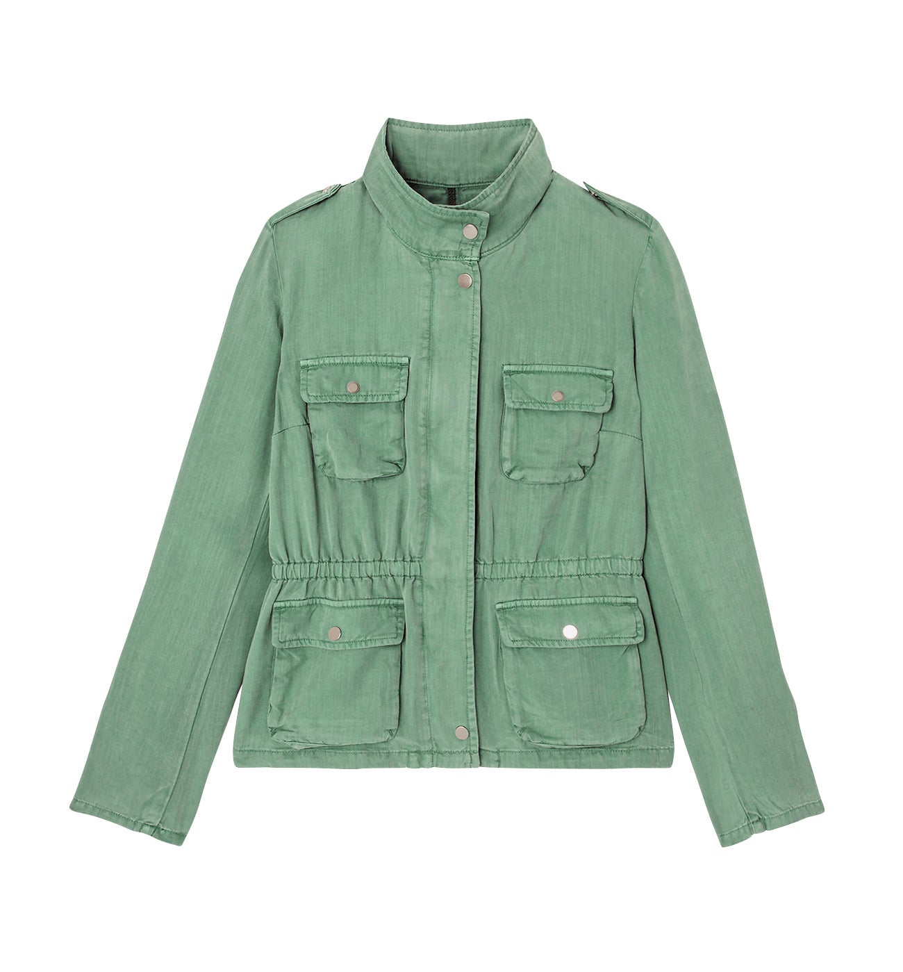 Veste saharienne en toile - Turquoise