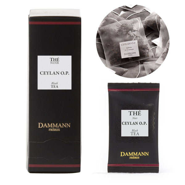 Thé noir Ceylan O.P. sachets cristal - Dammann Frères