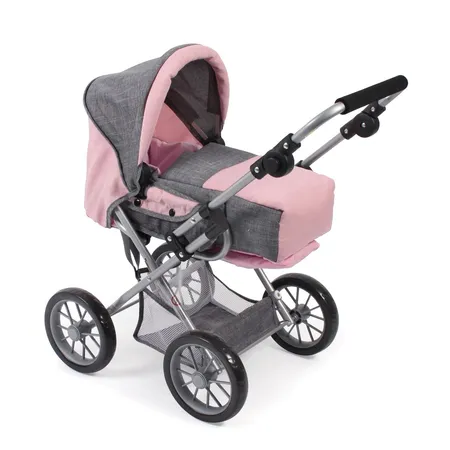 Bayer Chic 2000 Kombi-Puppenwagen Leni Melange grau-rosa