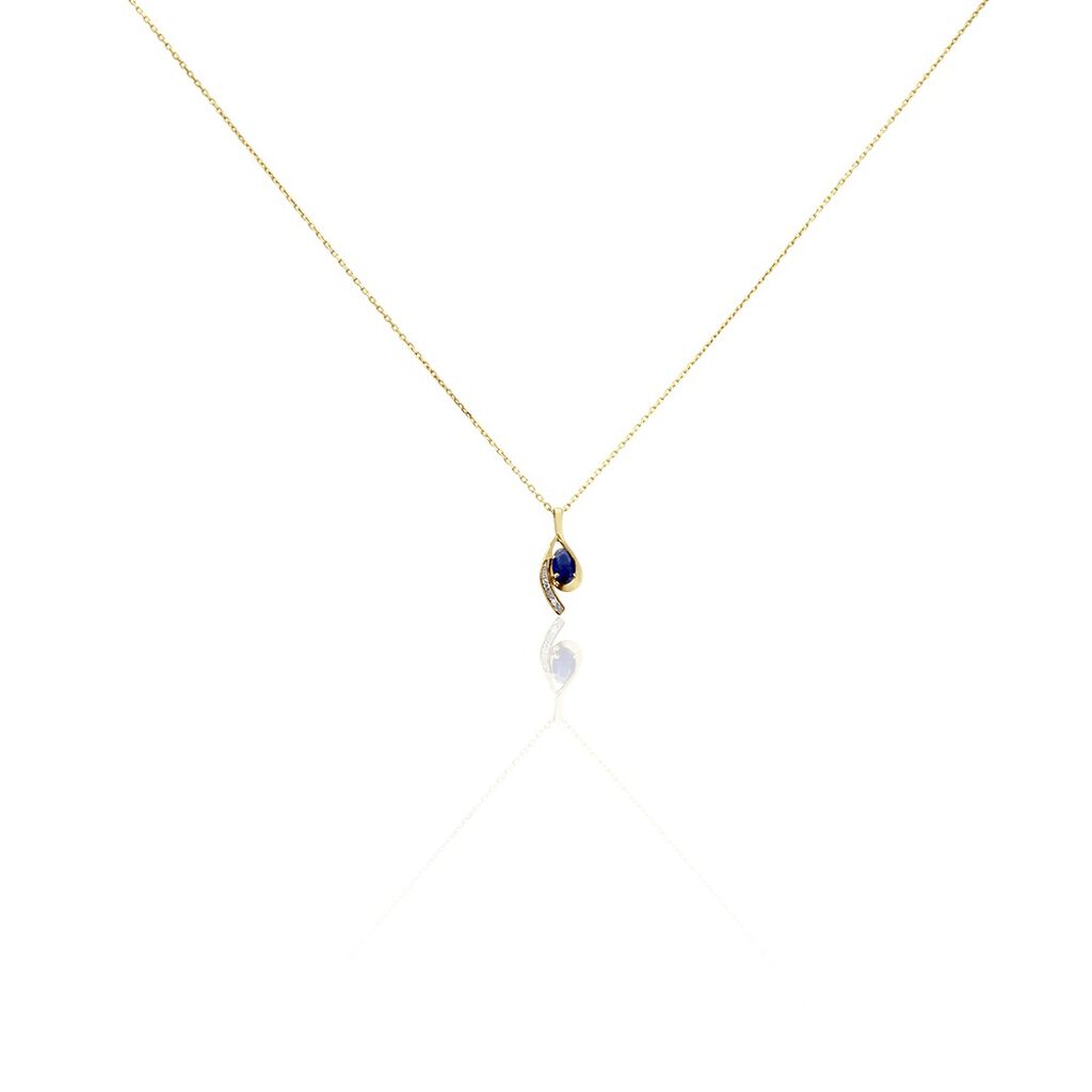 Collier Emotion Or Jaune Saphir Diamant