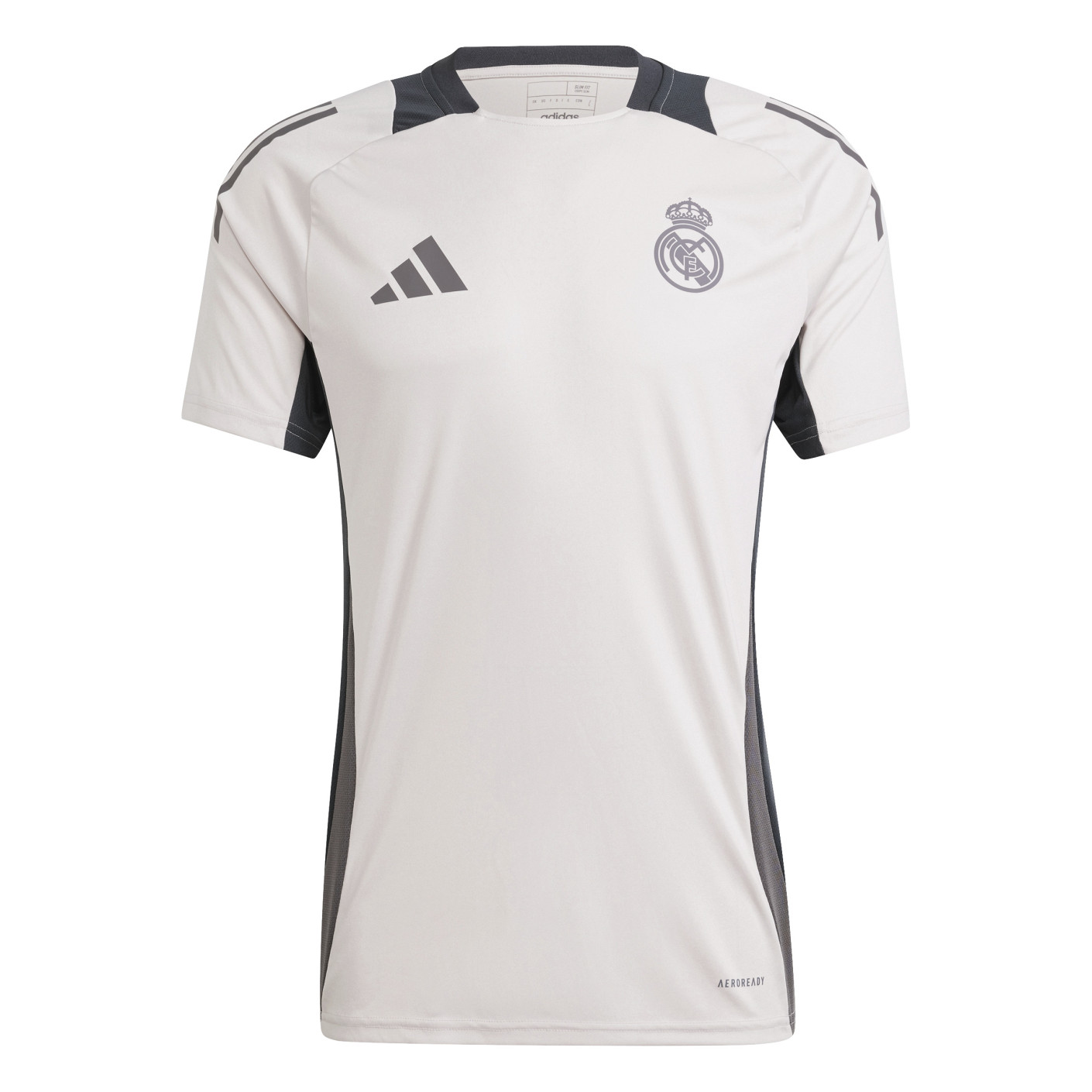 Adidas Real Madrid Trainingsshirt Europees 2024-2025 Beige Donkergrijs Bruin