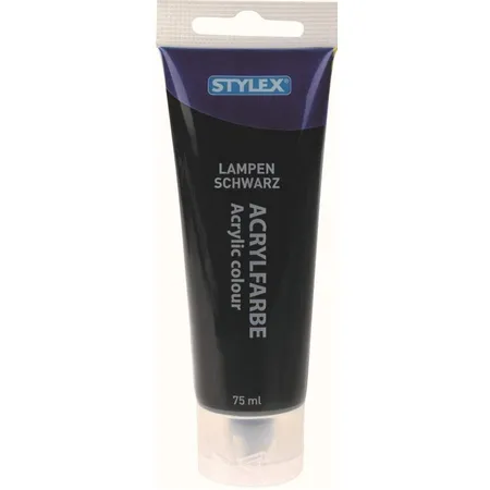 Stylex Acrylfarbe lampenschwarz 75 ml