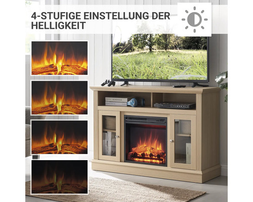 Elektrische haard Balderia James licht eiken 2000 watt