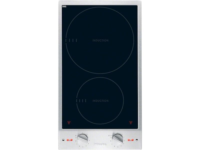 Miele Glaskeramik-Kochfeld CombiSet CS 1212-1 l Edelstahl Glaskeramik-Kochfeld mit 2 Herdplatten
