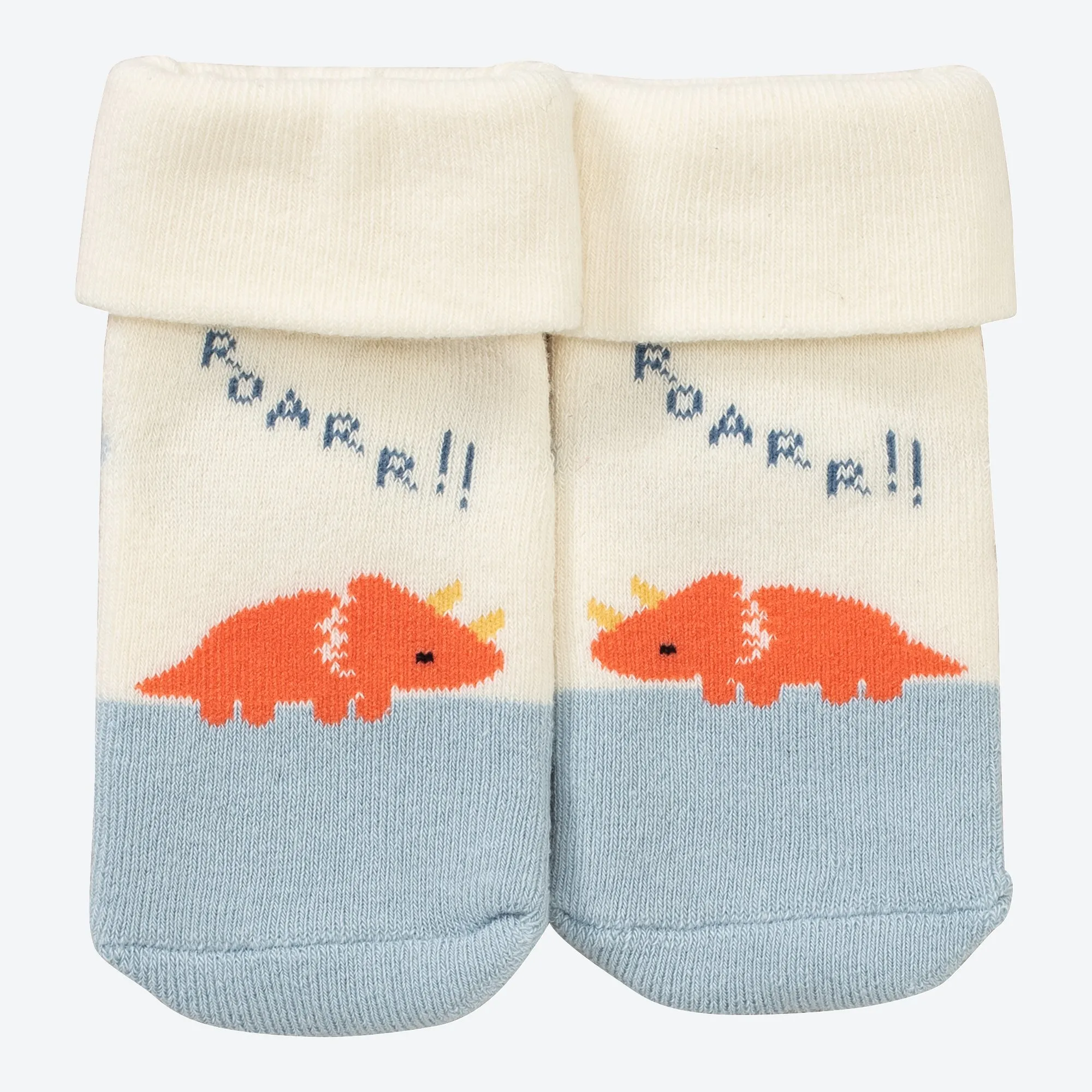 Baby-Jungen-Frottee-Socken mit Dino-Design, 3er-Pack