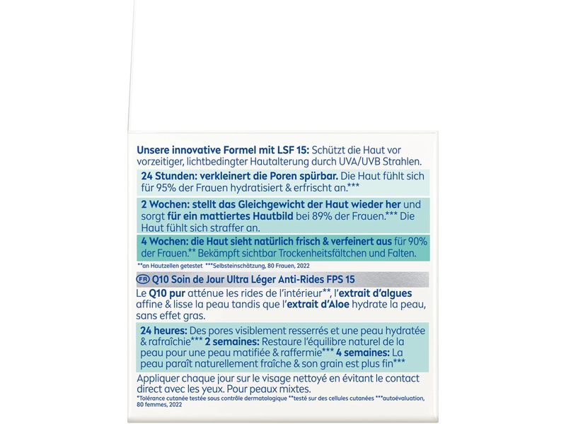 NIVEA Tagescrème Care Q10 LSF 15 50 ml Leichte Anti-Falten Tagespflege