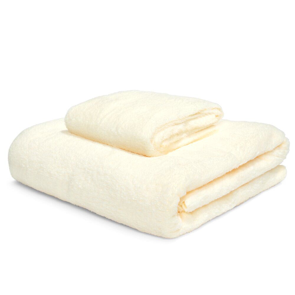 Ensemble drap de bain 70x140cm et serviette de toilette 35x75cm