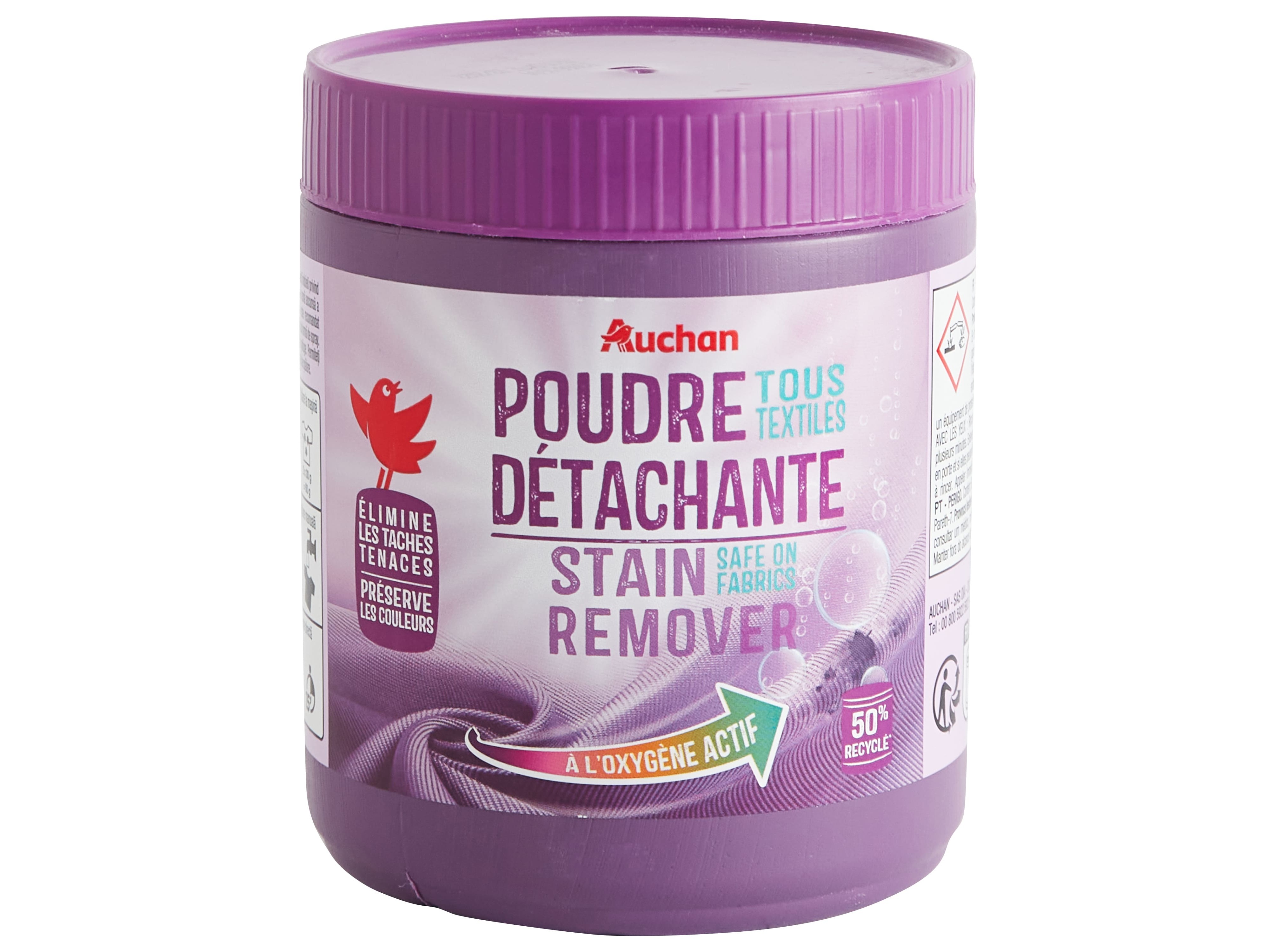 TIRA NÓDOAS ROUPA AUCHAN PÓ OXI ACTIVE 500 G