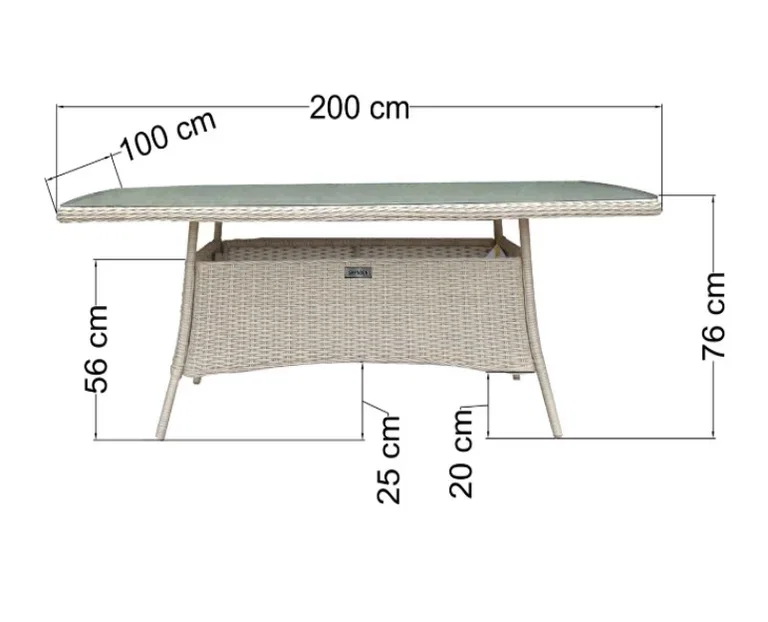Skanden Spisebord Saltnes Lengde 200 cm