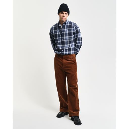 GANT Skotskternet Melange Skjorte, Evening Blue, 3XL