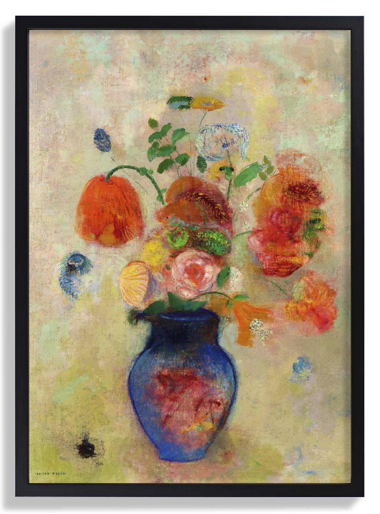 Große Vase mit Blumen Gemälde von Odilon Redon