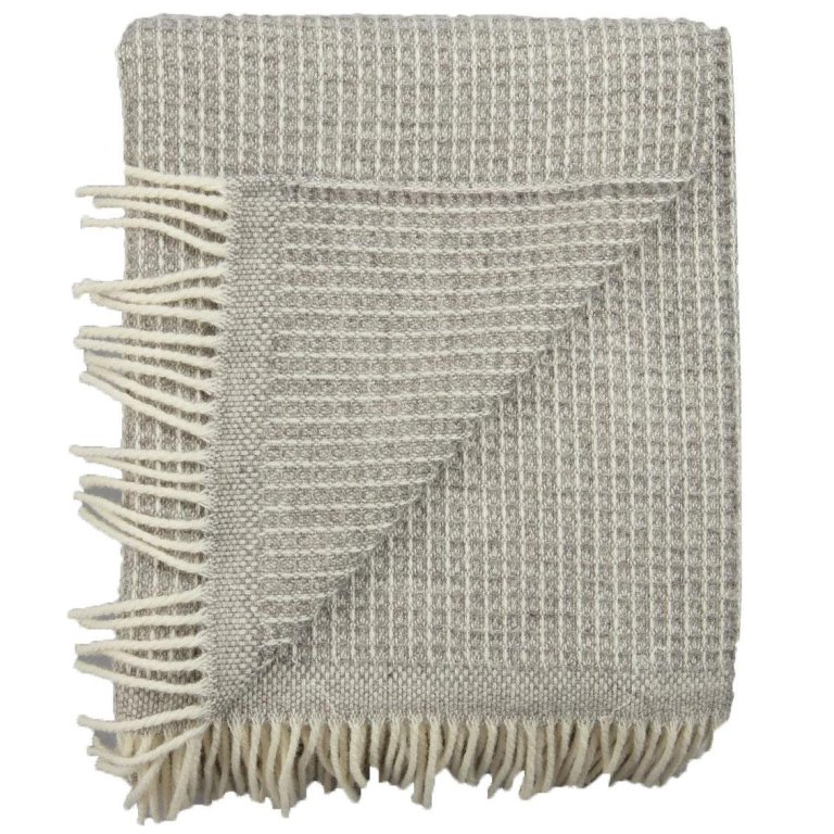 Røros Tweed Vega plaid 150x210 Grey