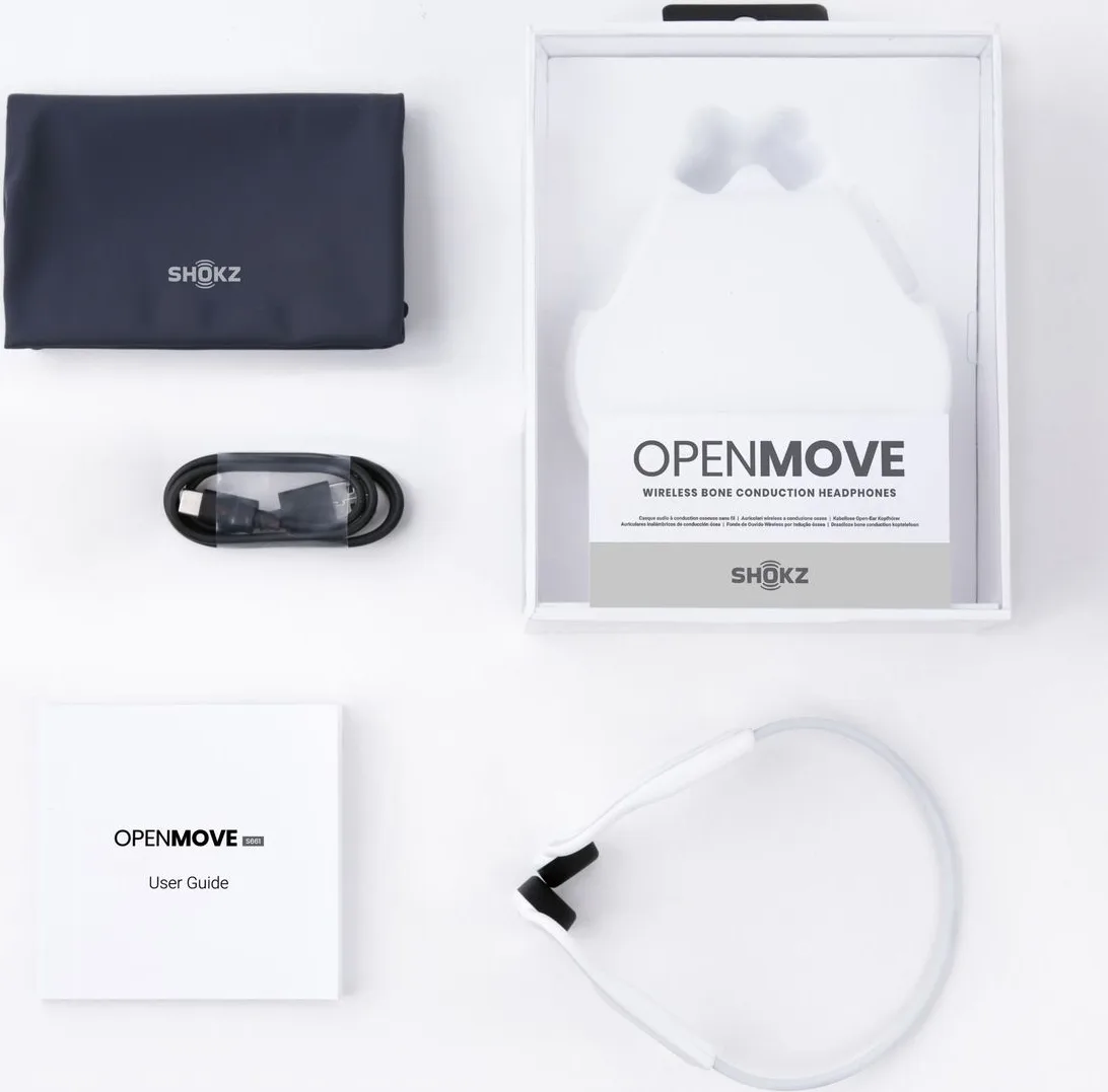 Shokz Open Move Blanc Écouteurs Bluetooth
