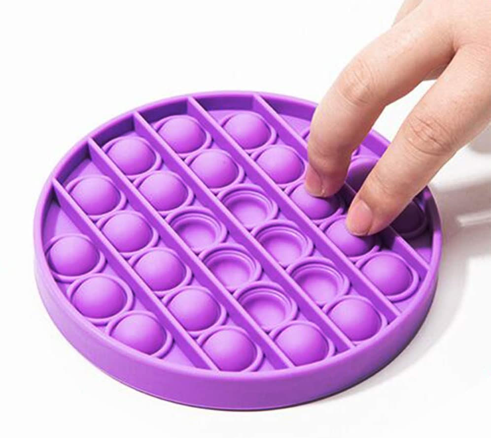 (Ø130mm) Anti Stress Silikon Bubbles Pop It Fidget Spiel - Violett