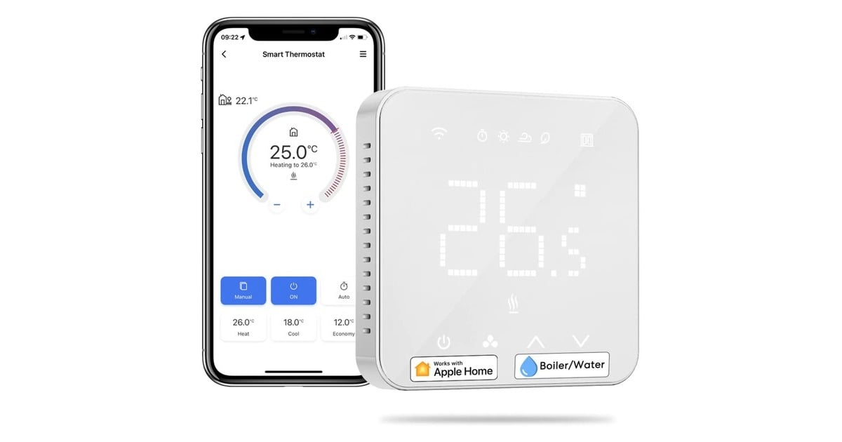 MEROSSMTS200W Smart Wi-Fi Thermostat for Boiler/Water Heating System  (Wit)