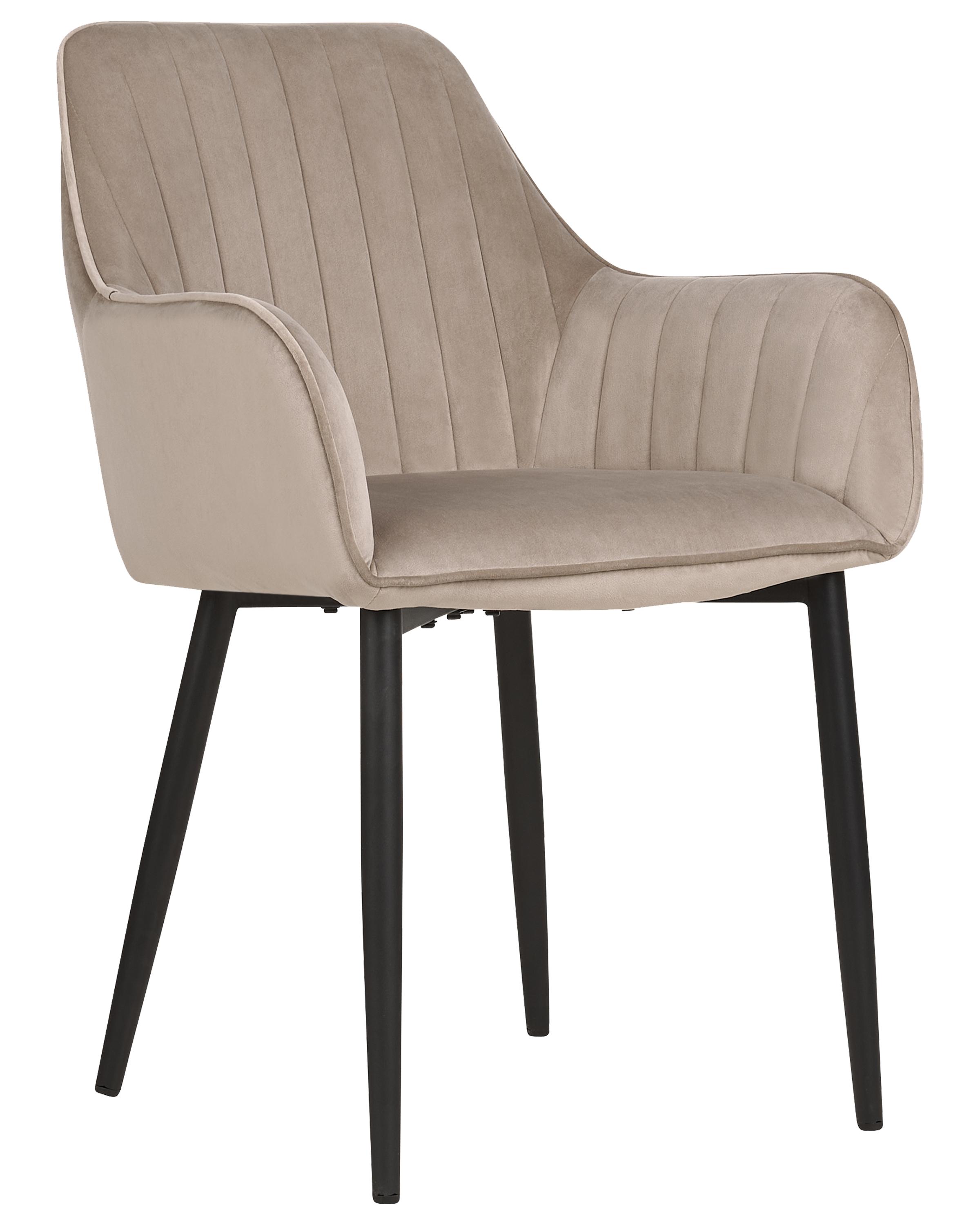 Set van 2 eetkamerstoelen WELLSTON Fluweel Taupe