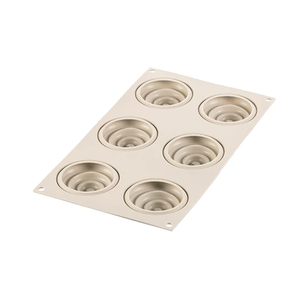 Kit 6 tartelettes Twist en silicone Platinium Silikomart